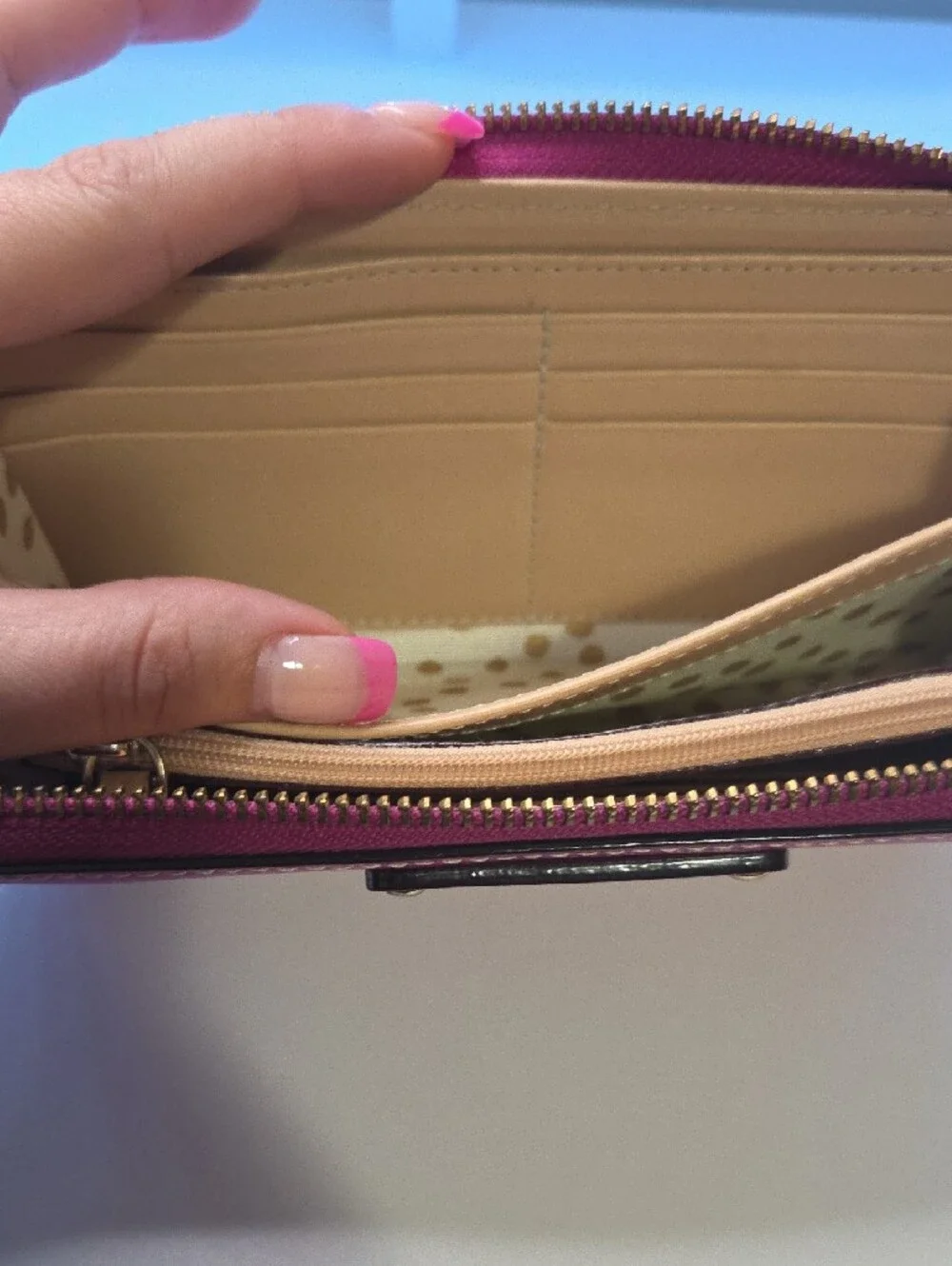 kate spade Bright Fuchsia Zip Wallet